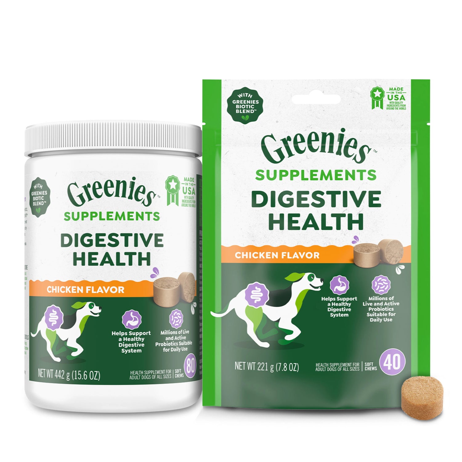 GREENIES Digestive Health Supplements