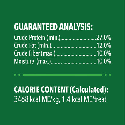 [Greenies][FELINE GREENIES Tempting Tuna Flavored Dental Treats, Value Size][Nutrition Grid/Guaranteed Analysis Image]