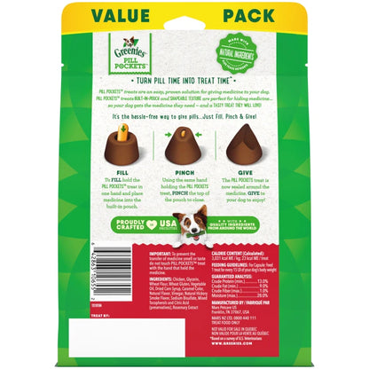 [Greenies][GREENIES Hickory Smoke Flavored Capsule Pill Pockets, 60 Count][Back Image]