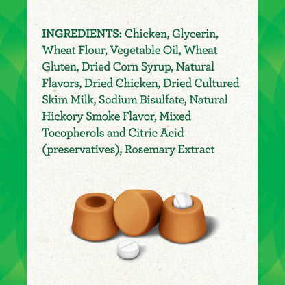 [Greenies][GREENIES Chicken Flavored Tablet Pill Pockets, 30 Count][Ingredients Image]