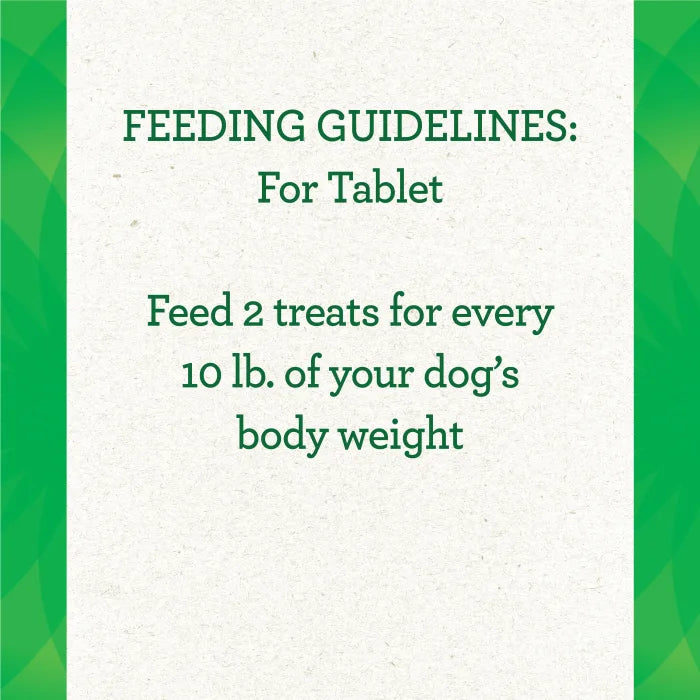 [Greenies][GREENIES Chicken Flavored Tablet Pill Pockets, 30 Count][Feeding Guidelines Image]