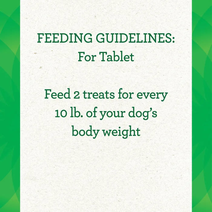 [Greenies][GREENIES Cheese Flavored Tablet Pill Pockets, 30 Count][Feeding Guidelines Image]