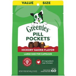 Pill Pockets for Dogs Large Size Soft Dog Treats Hickory Smoke image