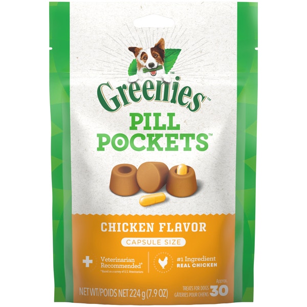 Pill Pockets for Dogs Soft Dog Treats Capsule Size Chicken asset 1