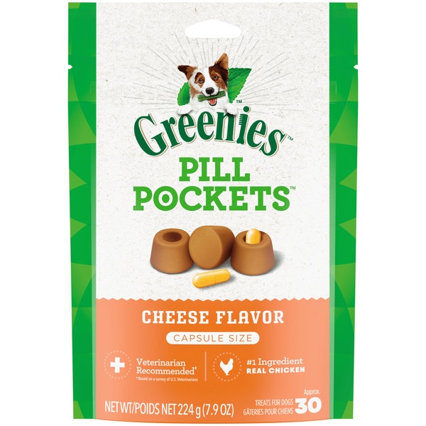 Pill Pockets for Dogs Capsule Size Soft Dog Treats Cheese asset 1