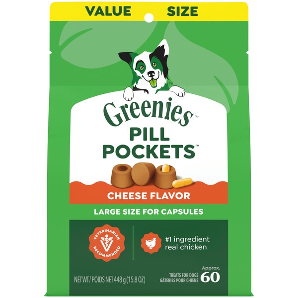 Pill Pockets for Dogs Large Size Soft Dog Treats Cheese asset 1