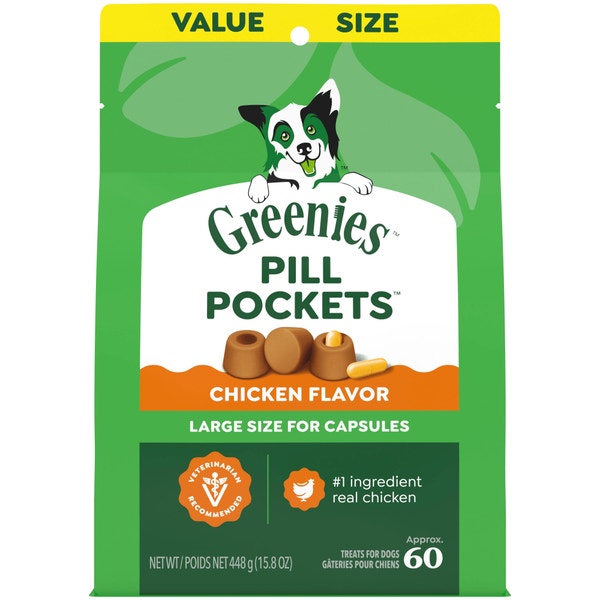 Pill Pockets for Dogs Large Size Soft Dog Treats Chicken asset 1