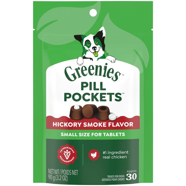 Pill Pockets for Dogs Small Size Soft Dog Treats Hickory Smoke asset 1