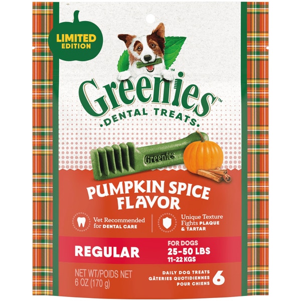 Adult Dental Dog Treats Regular Size Pumpkin Spice asset 1