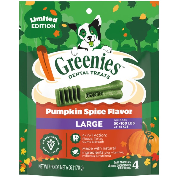 Adult Dental Dog Treats Large Size Pumpkin Spice asset 1