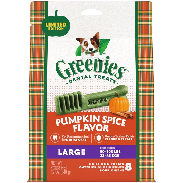 Adult Dental Dog Treats Large Size Pumpkin Spice asset 1