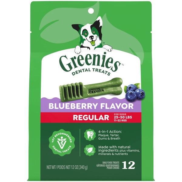 Adult Dental Dog Treats Regular Size Blueberry asset 1