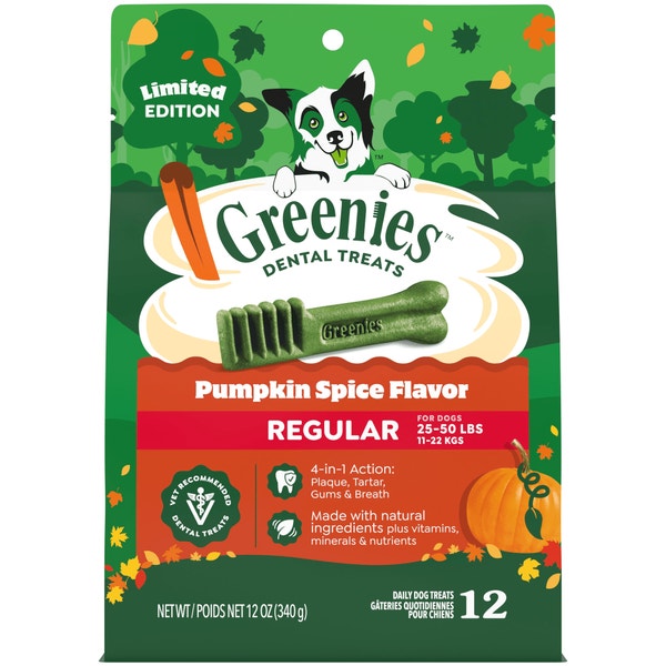 Adult Dental Dog Treats Regular Size Pumpkin Spice asset 1