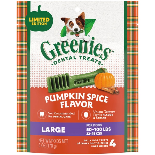 Adult Dental Dog Treats Large Size Pumpkin Spice asset 1