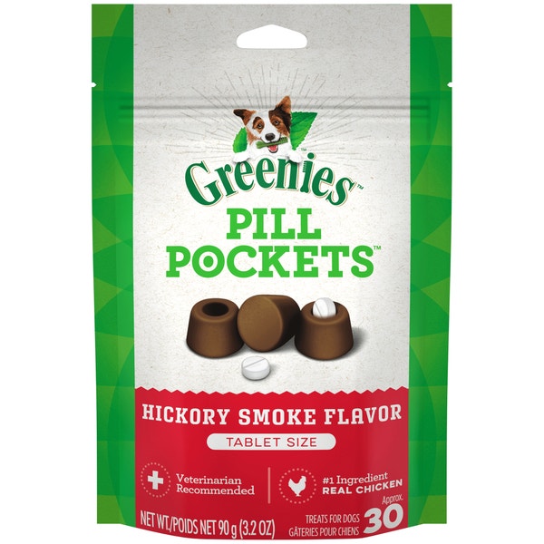 Pill Pockets for Dogs Tablet Size Soft Dog Treats Hickory Smoke asset 1