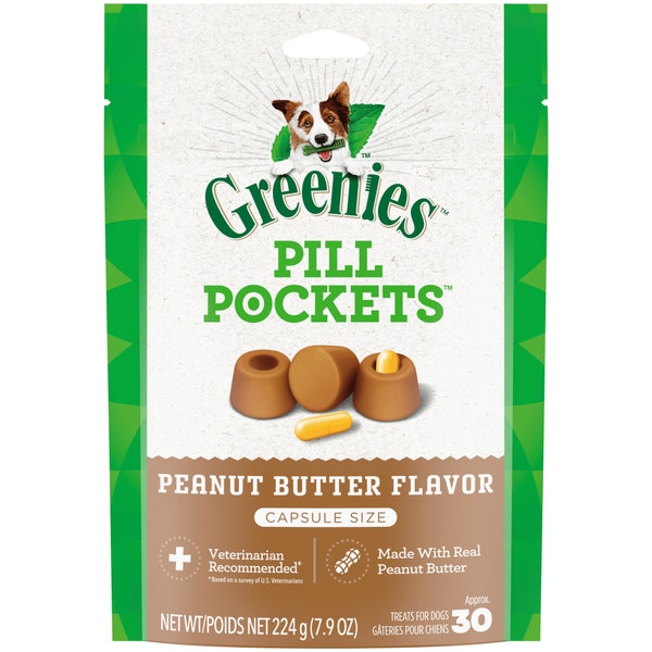 Pill Pockets for Dogs Soft Dog Treats Capsule Size Peanut Butter asset 1