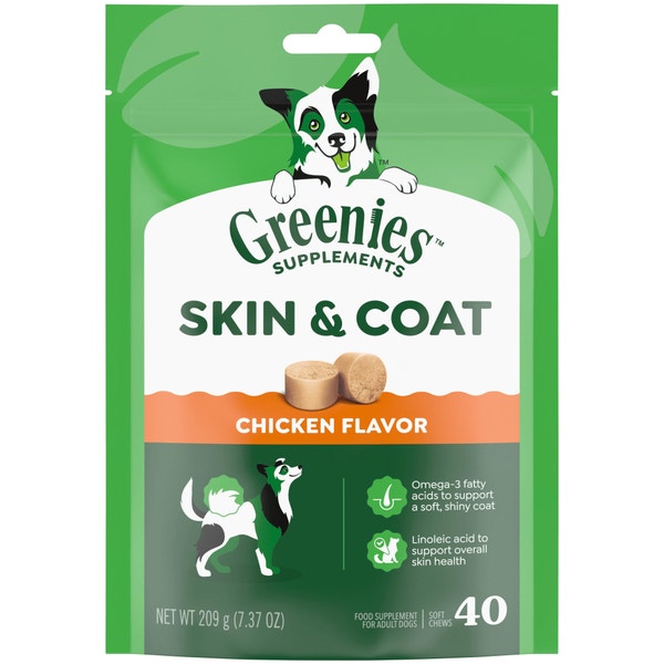 Skin and Coat Supplements for Dogs Soft Chews Chicken asset 1