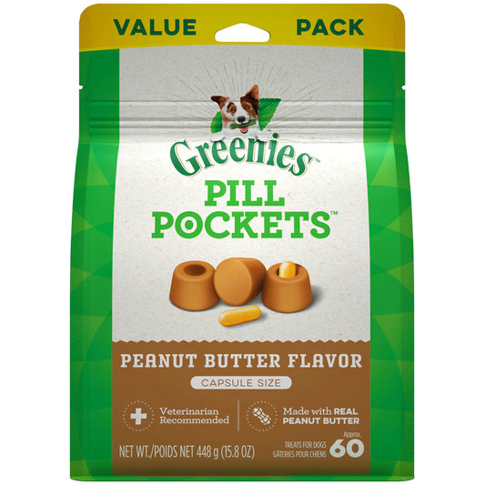 GREENIES Pill Pockets for Dogs, Peanut Butter Flavor