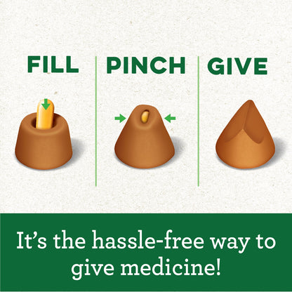 Fill, Pinch, Give, It's the hassle-free way to give medicine!