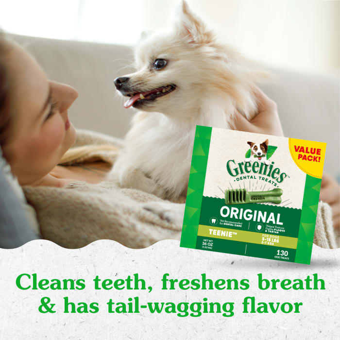 Greenies Natural Dental Care Dog Treats TEENIE Size, 36 oz. Variety Pa