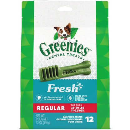 [Greenies][GREENIES Fresh Regular Dental Treats, 12 Count][Main Image (Front)]