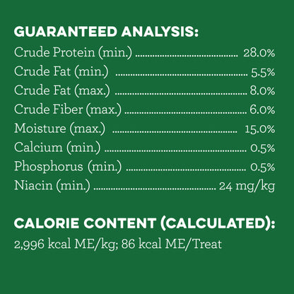 [Greenies][GREENIES Fresh Regular Dental Treats, 12 Count][Nutrition Grid/Guaranteed Analysis Image]