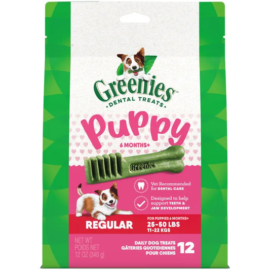 [Greenies][GREENIES Puppy Regular Dental Treats, 12 Count][Main Image (Front)]