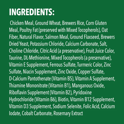 [Greenies][FELINE GREENIES Savory Salmon Flavored Dental Treats, Value Size][Ingredients Image]