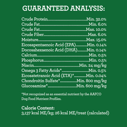 [Greenies][GREENIES Aging Care Regular Dental Treats, 27 Count][Nutrition Grid/Guaranteed Analysis Image]