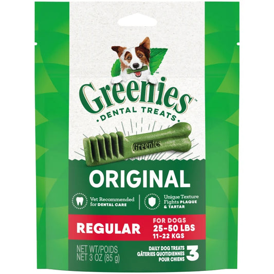 [Greenies][GREENIES Original Regular Dental Treats, 3 Count Sample Pack][Main Image (Front)]