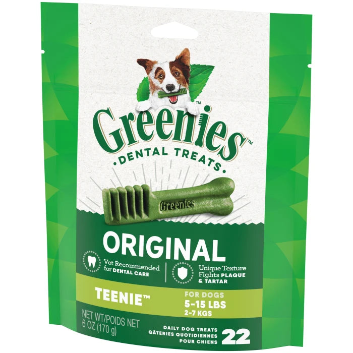 [Greenies][GREENIES Original TEENIE Dental Treats, 22 Count][Image Center Right (3/4 Angle)]