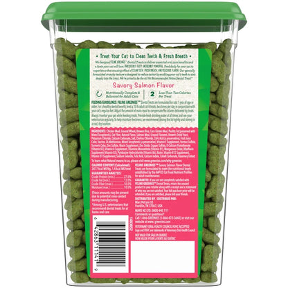 [Greenies][FELINE GREENIES Savory Salmon Flavored Dental Treats, Value Size][Back Image]