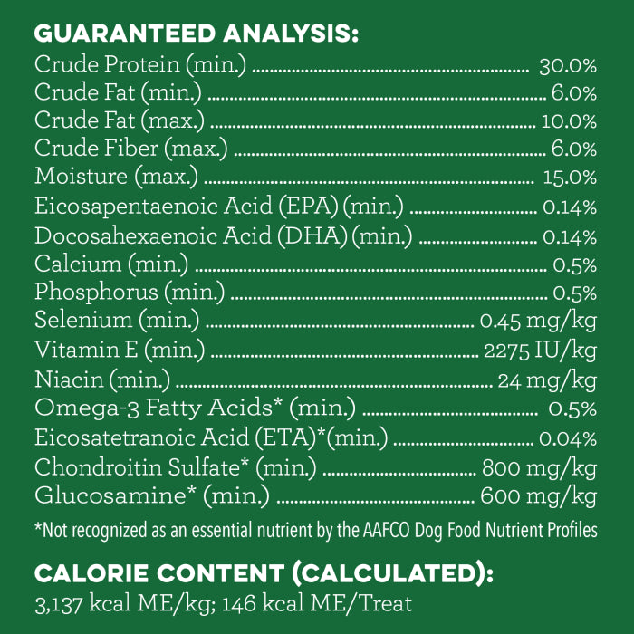 [Greenies][GREENIES Aging Care Large Dental Treats, 17 Count][Nutrition Grid/Guaranteed Analysis Image]