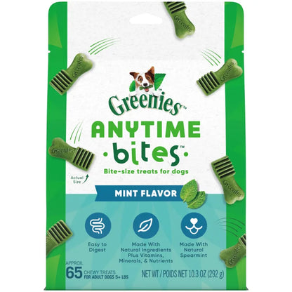 [Greenies][GREENIES Mint Flavored Anytime Bites][Main Image (Front)]