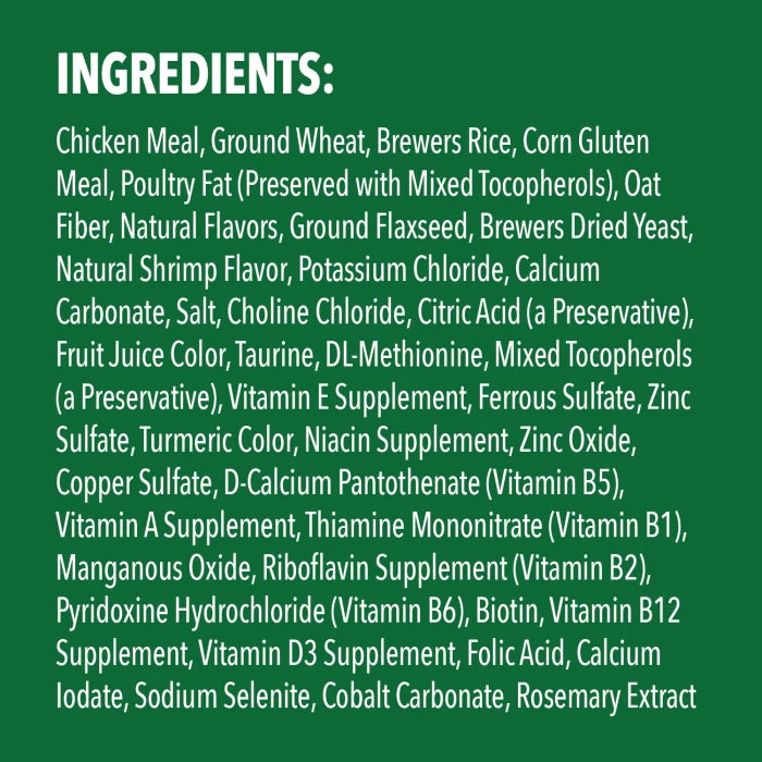 [Greenies][FELINE GREENIES Succulent Shrimp Flavored Dental Treats, Mega Size][Ingredients Image]