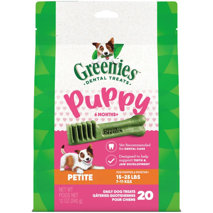 [Greenies][GREENIES Puppy Petite Dental Treats, 20 Count][Main Image (Front)]