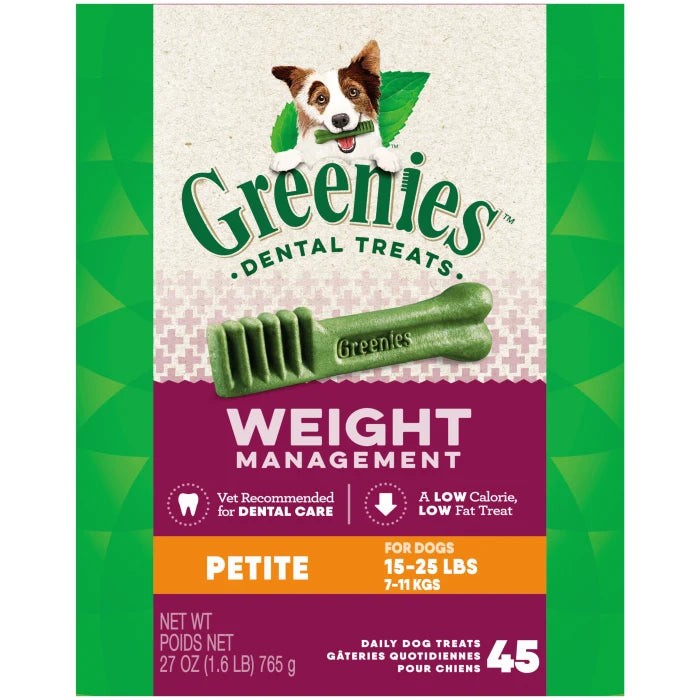 [Greenies][GREENIES Weight Management Petite Dental Treats, 45 Count][Main Image (Front)]
