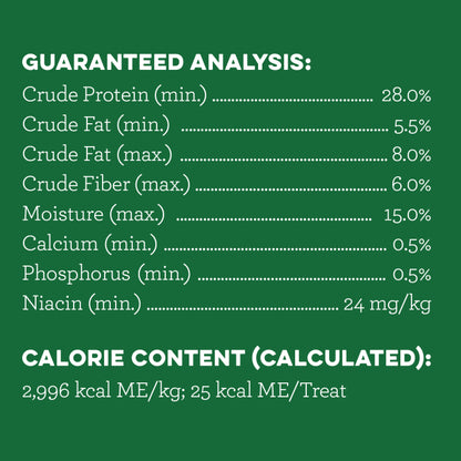 [Greenies][GREENIES Blueberry TEENIE Dental Treats, 43 Count][Nutrition Grid/Guaranteed Analysis Image]