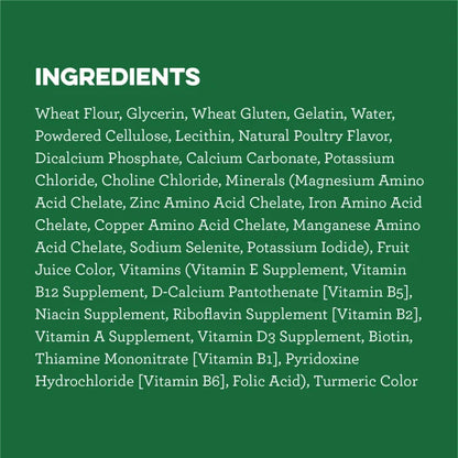 [Greenies][GREENIES Original Large Dental Treats, 24 Count][Ingredients Image]