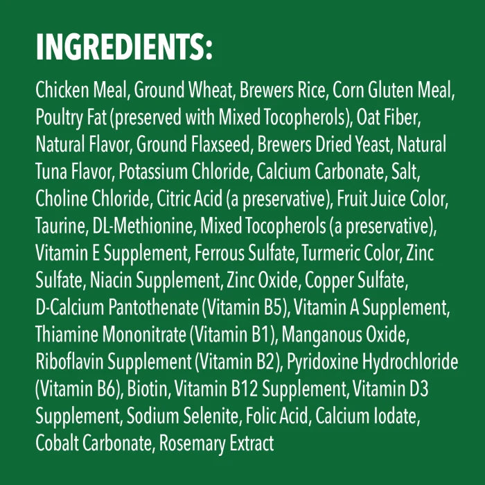 [Greenies][FELINE GREENIES Tempting Tuna Flavored Dental Treats, Value Size][Ingredients Image]