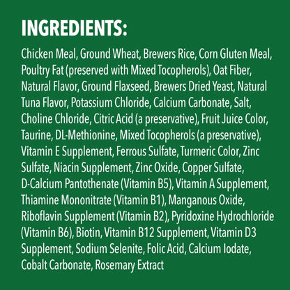 [Greenies][FELINE GREENIES Tempting Tuna Flavored Dental Treats, Value Size][Ingredients Image]
