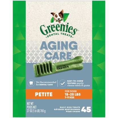 [Greenies][GREENIES Aging Care Petite Dental Treats, 45 Count][Main Image (Front)]