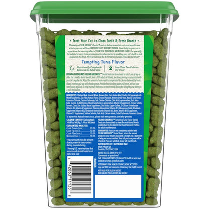 [Greenies][FELINE GREENIES Tempting Tuna Flavored Dental Treats, Value Size][Back Image]