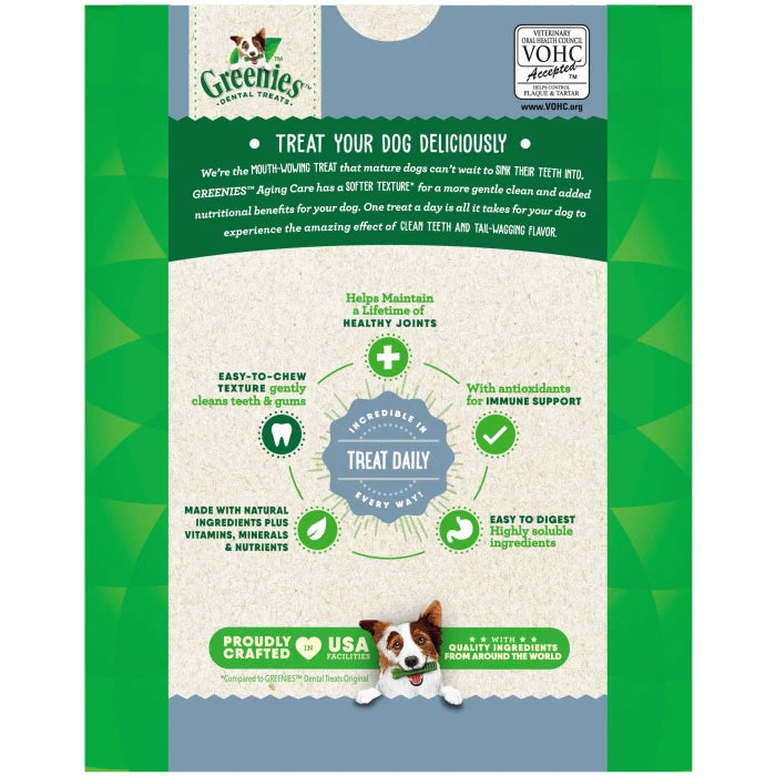 [Greenies][GREENIES Aging Care Petite Dental Treats, 45 Count][Back Image]