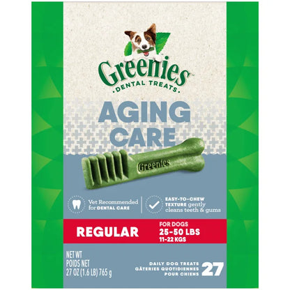 [Greenies][GREENIES Aging Care Regular Dental Treats, 27 Count][Main Image (Front)]