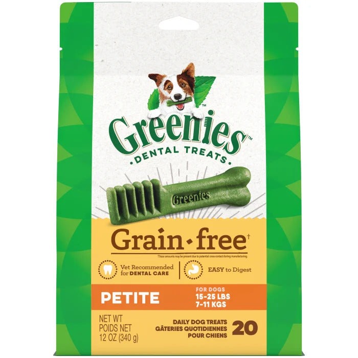 [Greenies][GREENIES Grain Free Petite Dental Treats, 20 Count][Main Image (Front)]