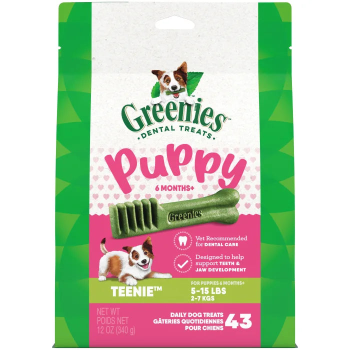 [Greenies][GREENIES Puppy TEENIE Dental Treats, 43 Count][Main Image (Front)]