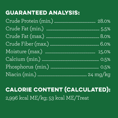 [Greenies][GREENIES Fresh Petite Dental Treats, 20 Count][Nutrition Grid/Guaranteed Analysis Image]