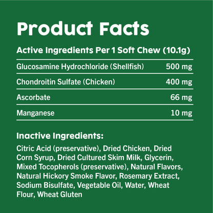 [Greenies][GREENIES Hip & Joint Supplements, 80 Count][Ingredients Image]