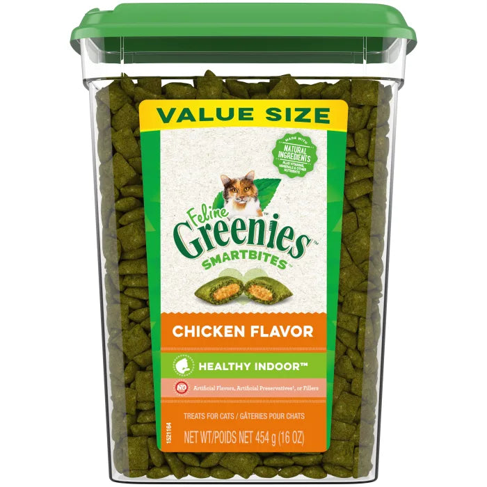 [Greenies][FELINE GREENIES Chicken Flavored Healthy Indoor SMARTBITES][Main Image (Front)]